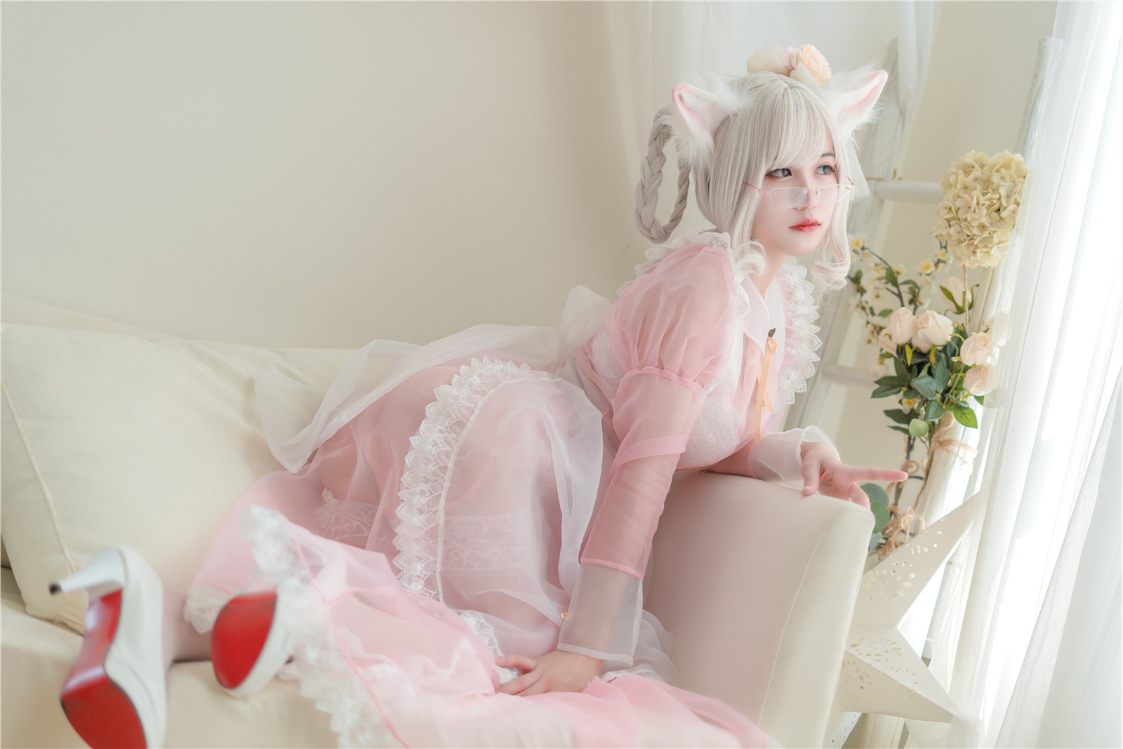 Chiyo Ogura w NO.007 Clear maid pink(23)